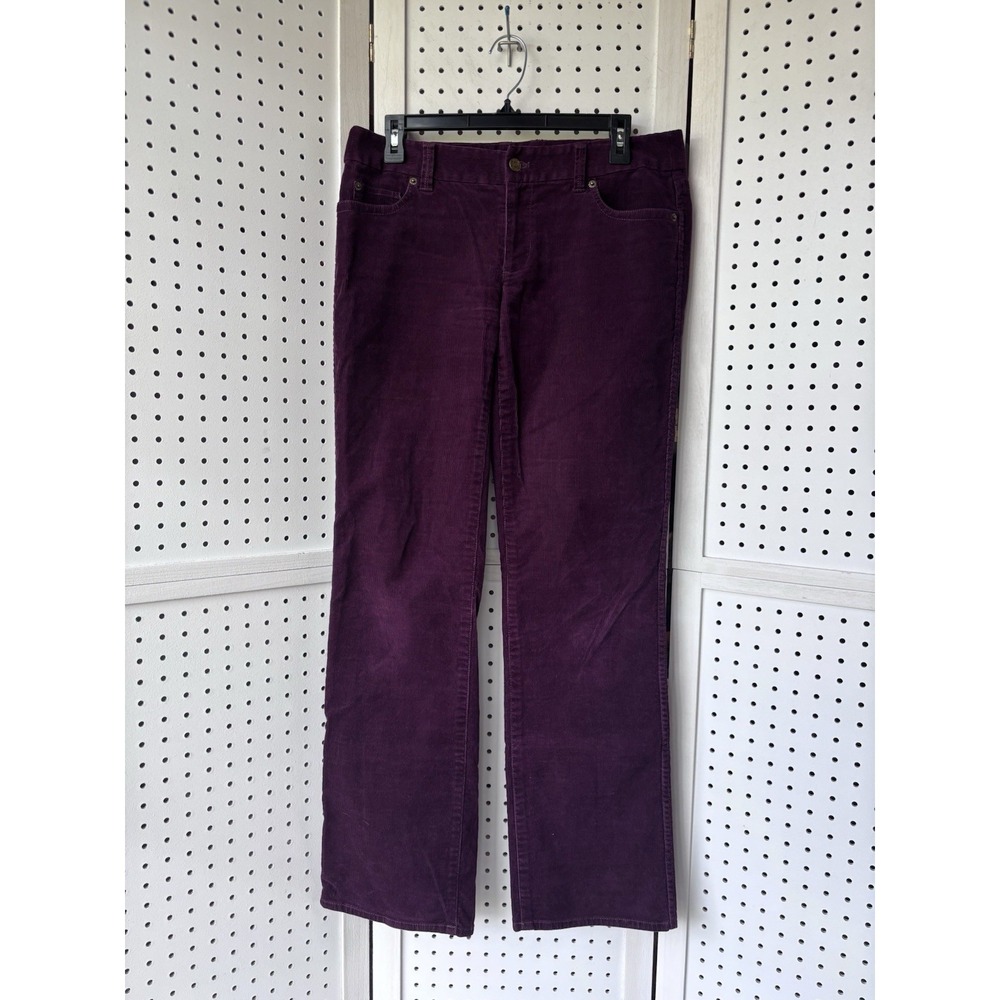 J.‎ Crew Bootcut Corduroy Pants Women's 8R Cotton Stretch Burgundy Plum